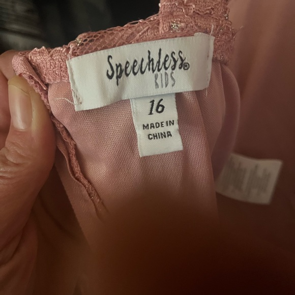 Worn 1x. Like New. Girls sz 16 dress flower floral sleeveless tank sparkle. - Picture 8 of 10